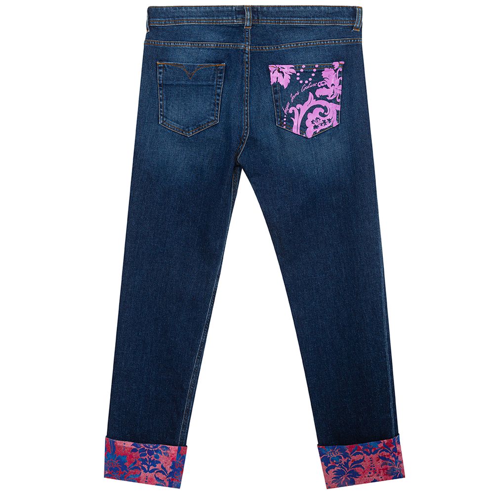 Versace Jeans Blue Cotton Jeans & Pants