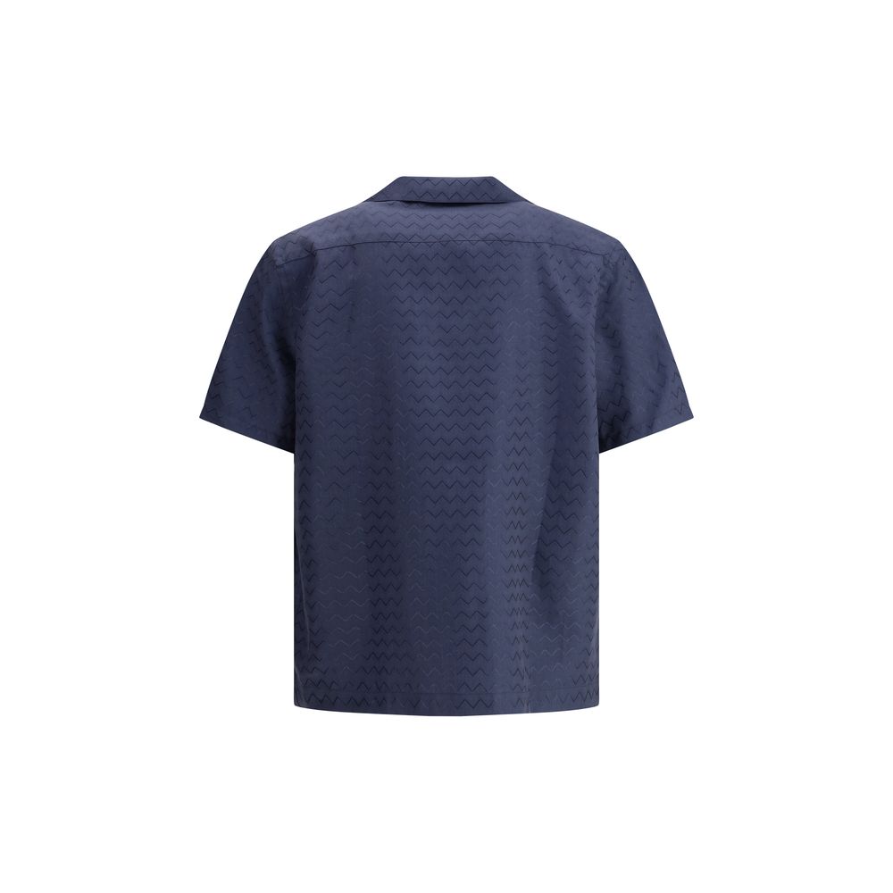 Missoni Bowling-Shirt mit glänzendem Zickzack-Muster