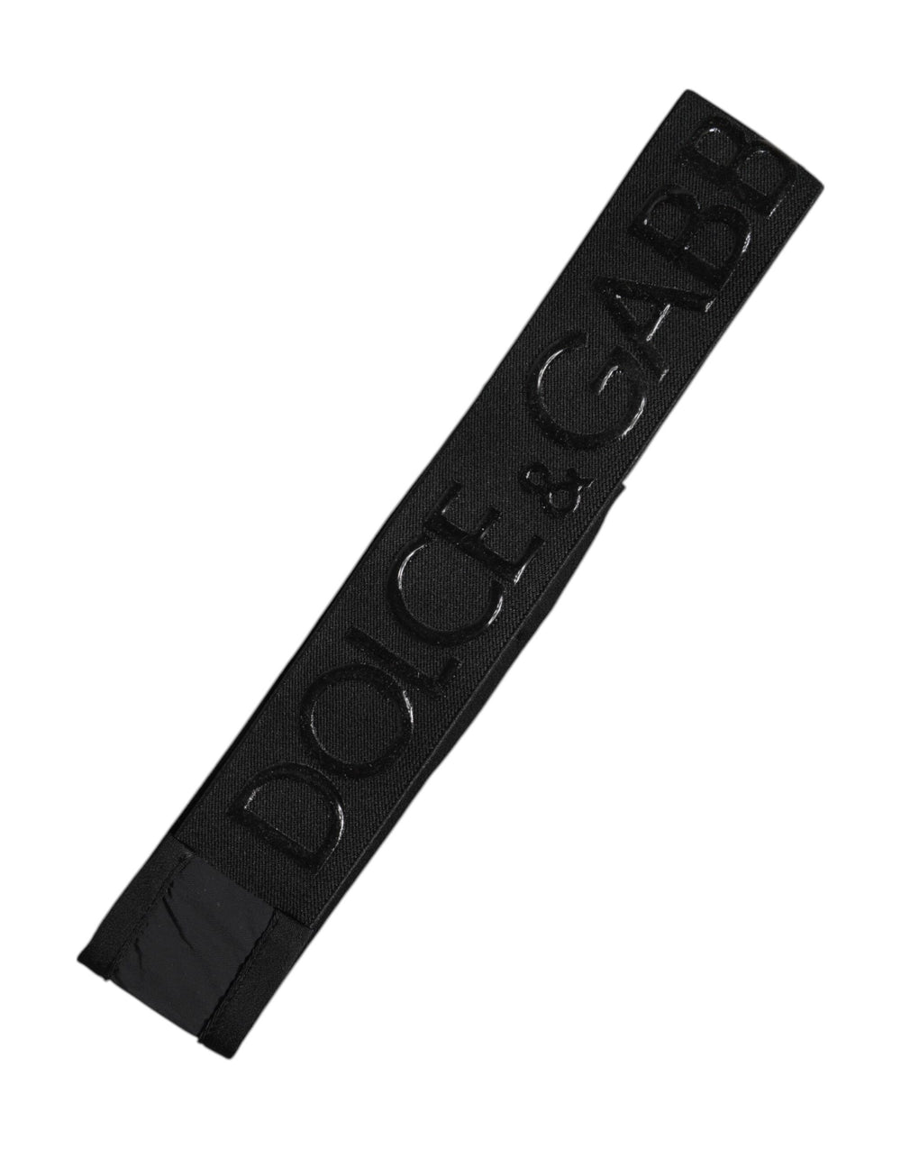 Dolce & Gabbana Schwarz DG Logo Nylon gestrickt Männer Stirnband Hut