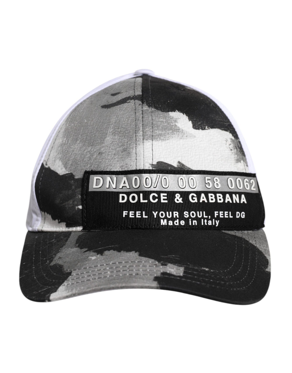 Dolce & Gabbana Weiß Grau Camouflage 6 Panels Baseballmütze