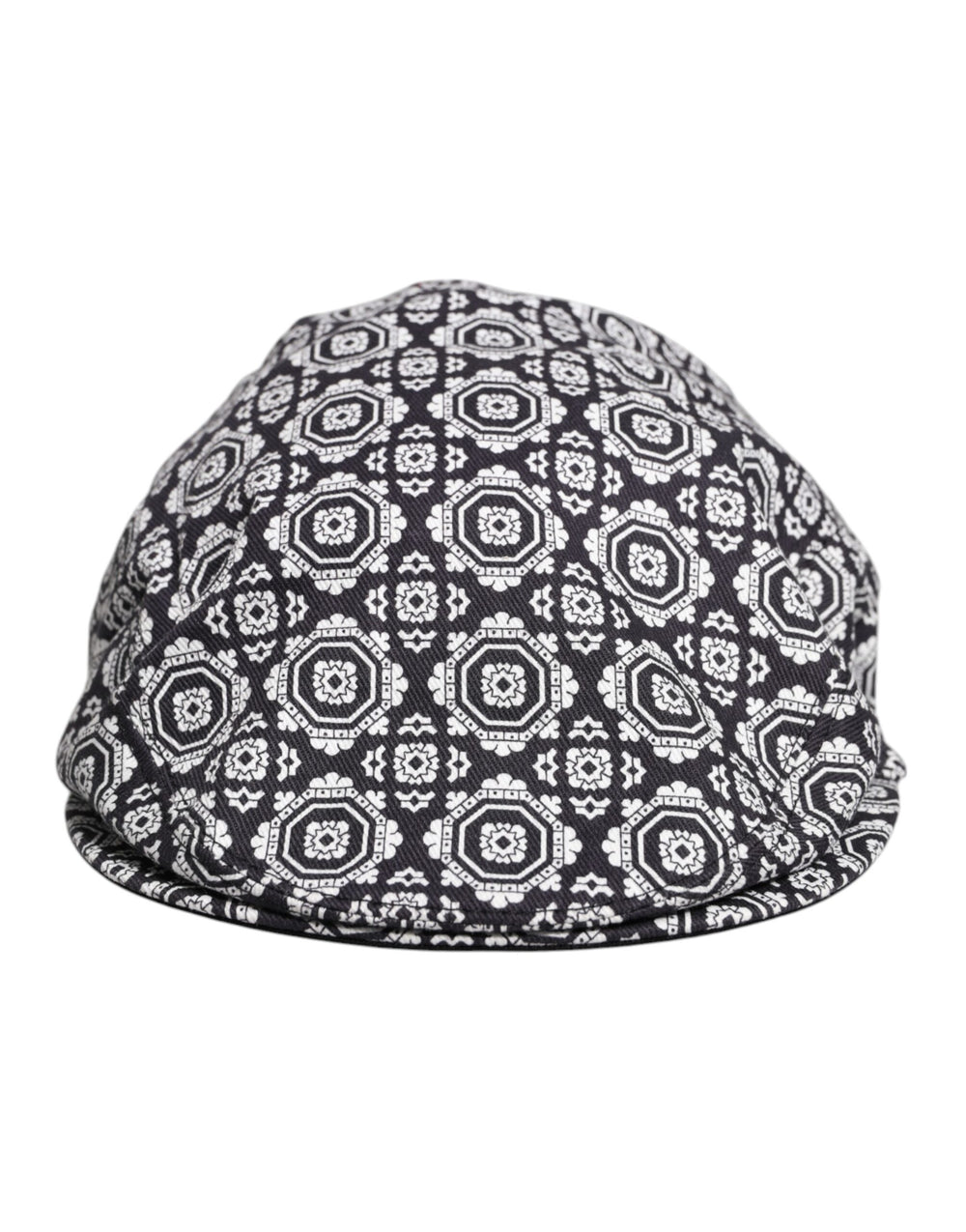 Dolce & Gabbana Schwarz Weiß Gedruckt Newsboy Capello Cabbie Hut