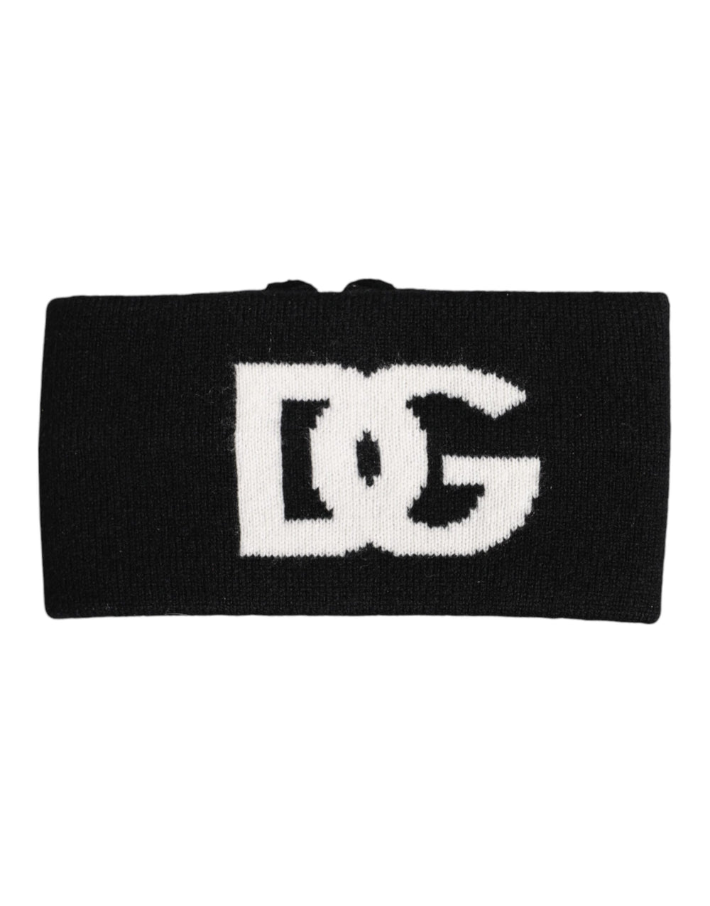 Dolce & Gabbana Schwarz Weiß Gestricktes Stirnband Hut