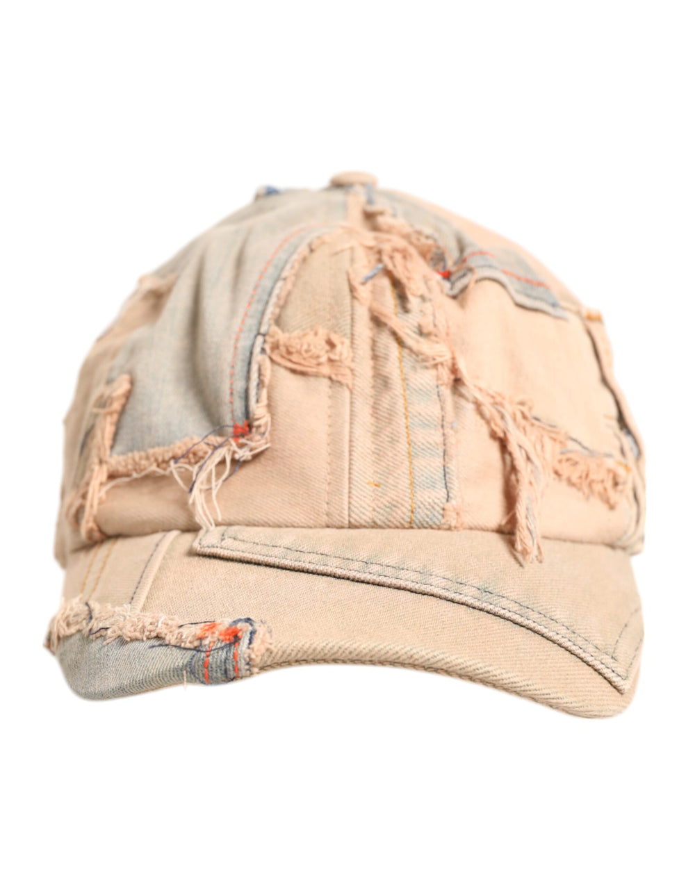 Dolce & Gabbana Beige zerfledderte Baumwolle 6 Panels Baseballmütze