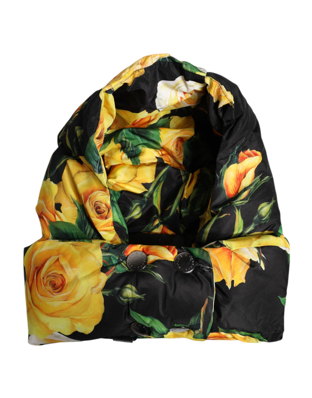 Dolce & Gabbana Schwarzer Blumendruck Ganzkopf-Wickelhut