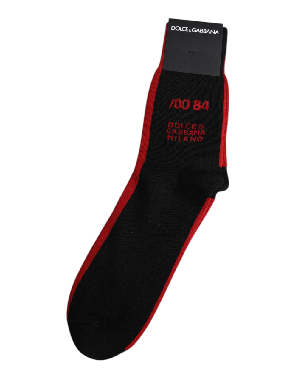 Dolce & Gabbana Schwarze Nylon DG Logo Mid Calf Herren Socken
