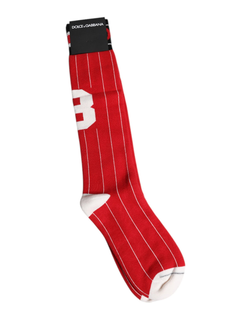 Dolce & Gabbana Rot bedruckte Baumwolle Mid Calf Herren Socken