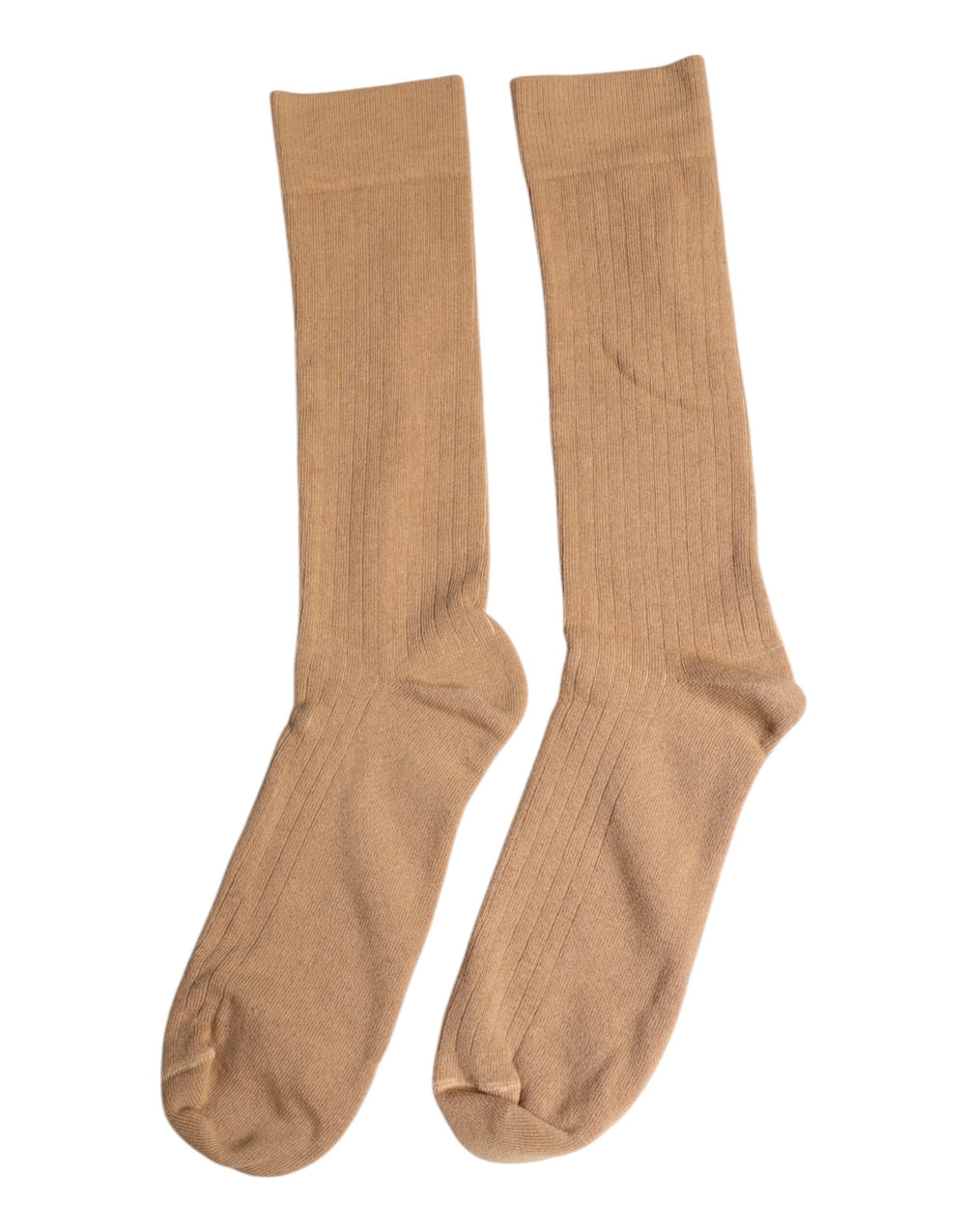 Dolce & Gabbana Brown Solid Cotton Mid Calf Herren Socken