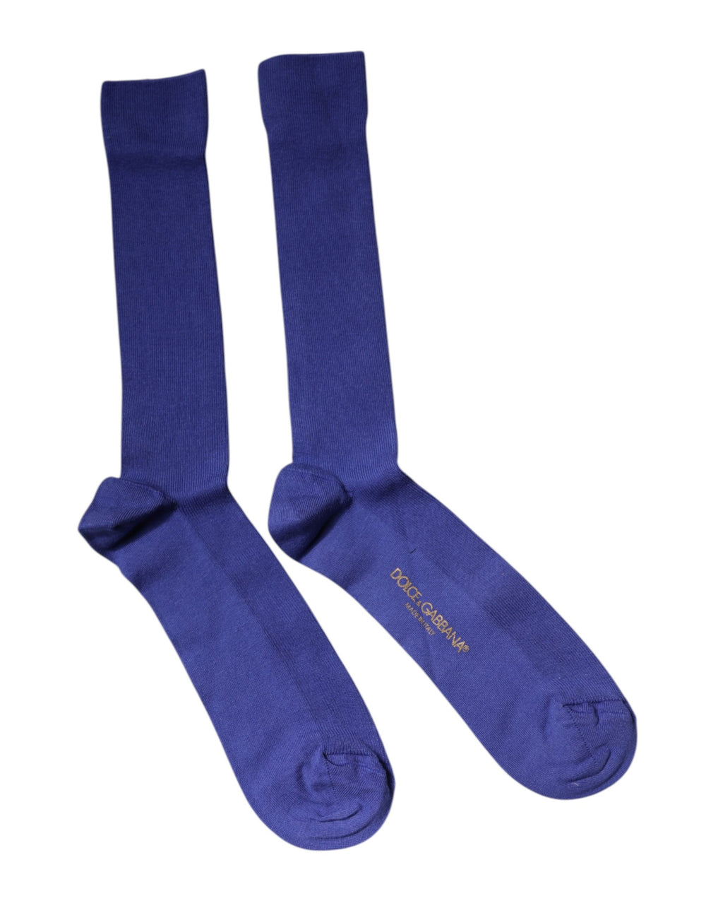 Dolce & Gabbana Lila Baumwolle Logo Over The Calf Socken