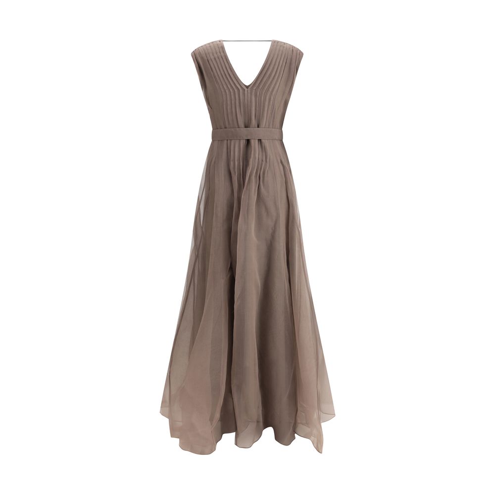 Brunello Cucinelli Langes Seidenkleid