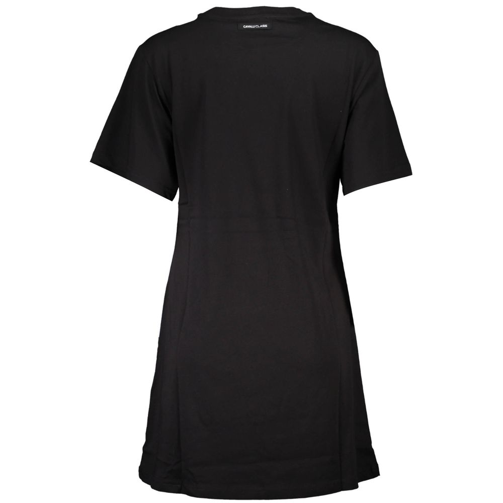 Cavalli Class Schwarzes Baumwollkleid für Frauen