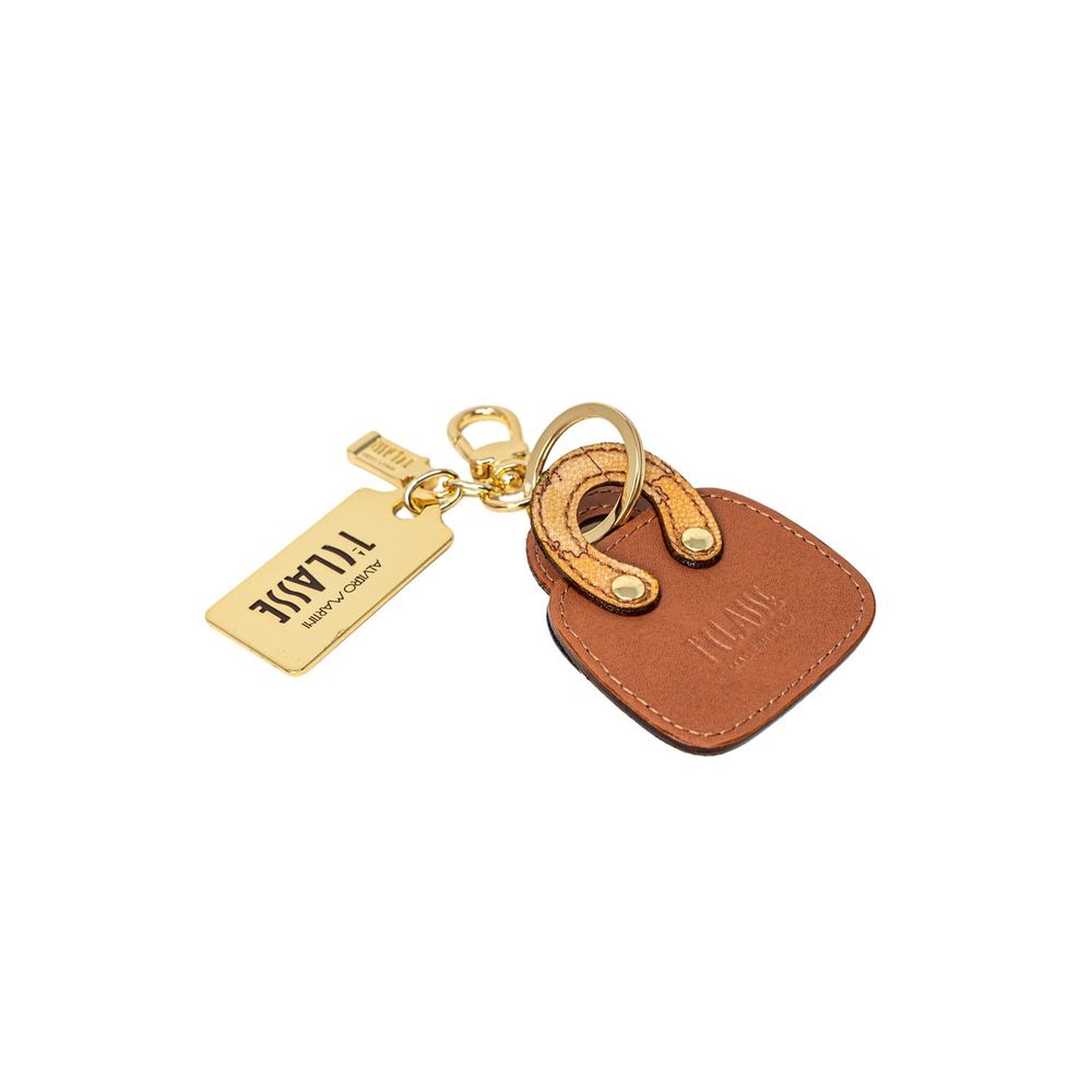 Alviero Martini Prima Classe Beige Leder Schlüsselanhänger
