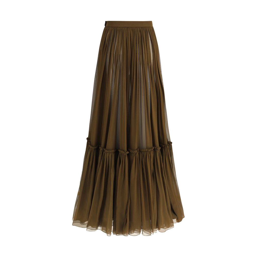 Saint Laurent Langer Rock mit Volants