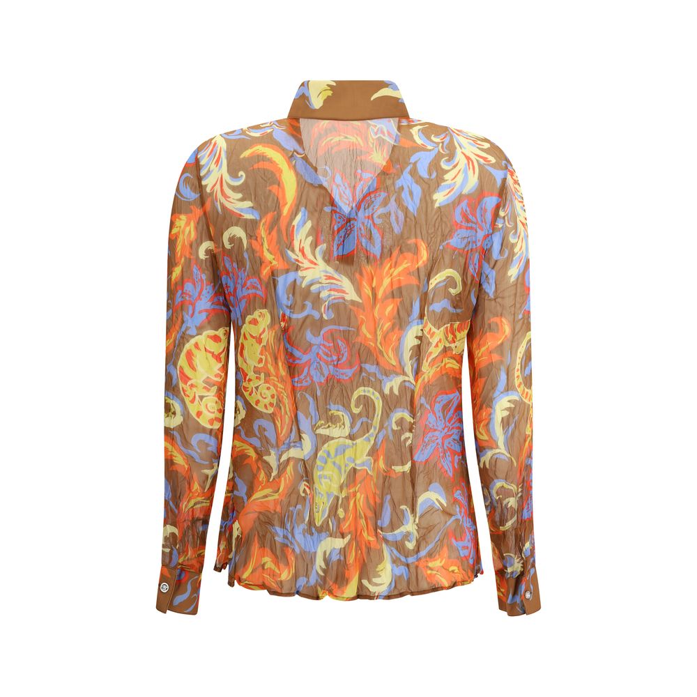 Versace Barocco Hemd aus Seidenkrepp