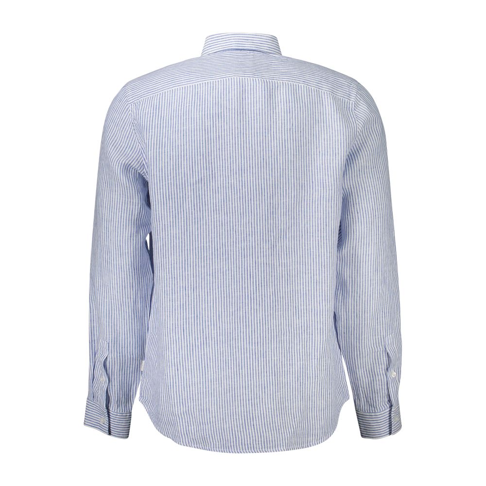 Guess Jeans Blaues Leinenhemd für Männer