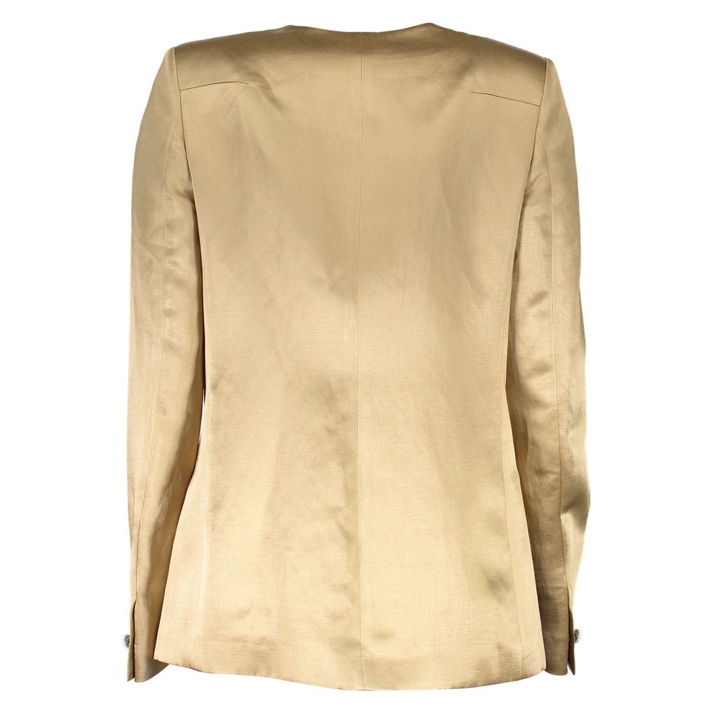 Just Cavalli Gold Leinen Frauen Jacke