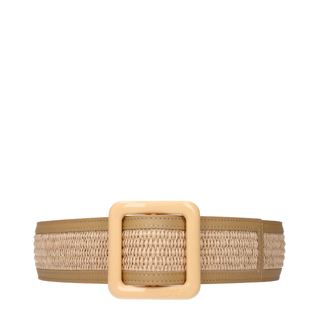 Max Mara Beige Raffia-Gürtel