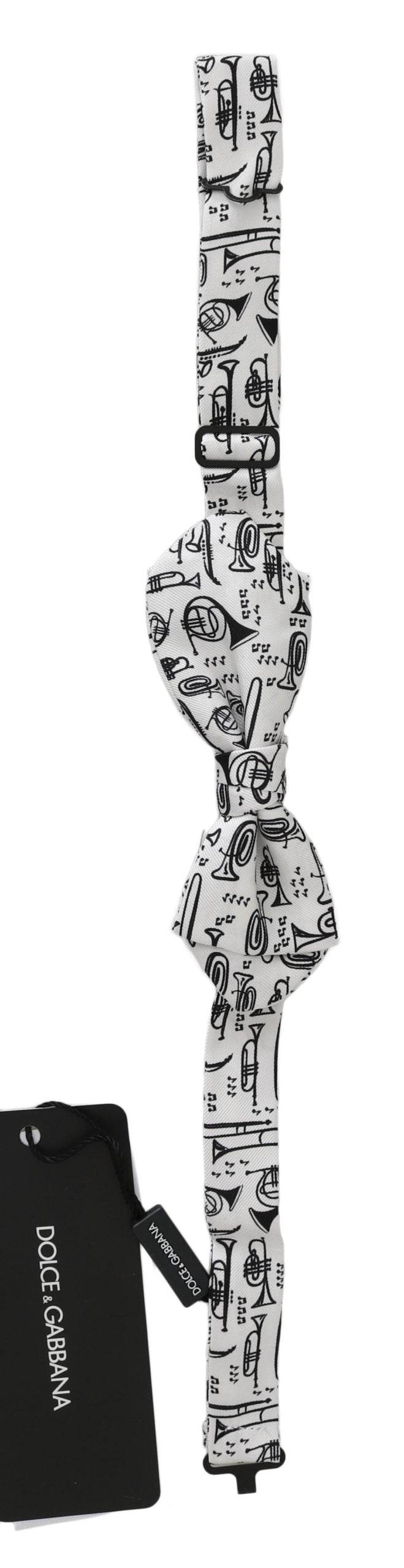 Dolce & Gabbana Elegante weiße Seidenfliege für anspruchsvolle Abende - Léoré