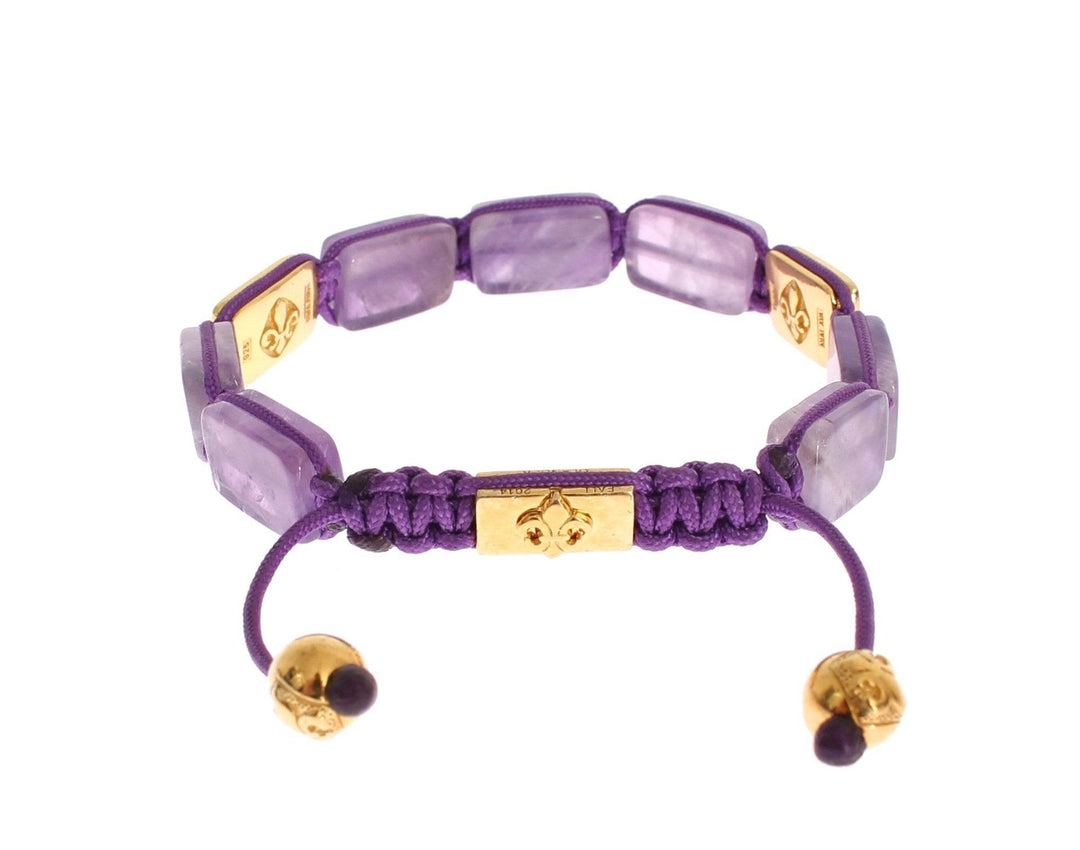 Nialaya Schillerndes diamantvergoldetes Amethyst-Armband - Léoré