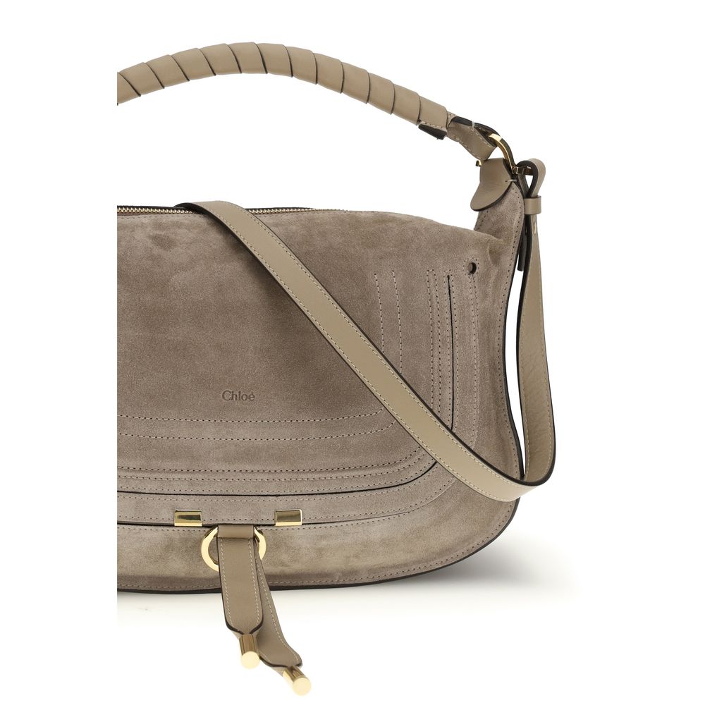 Chloé Beige Calf Leather Bos Taurus Schultertasche