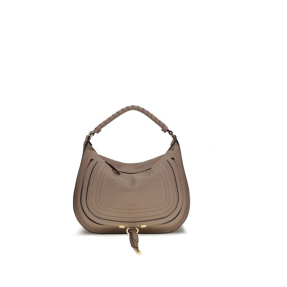 Chloé Beige Calf Leather Bos Taurus Schultertasche