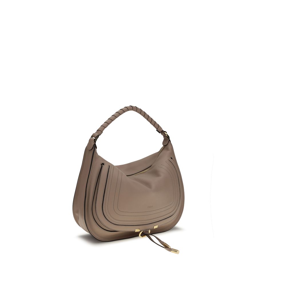 Chloé Beige Calf Leather Bos Taurus Schultertasche