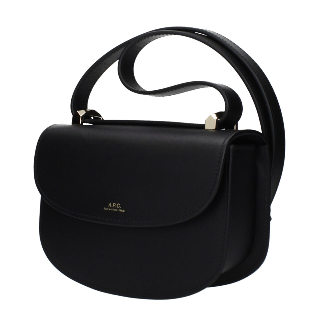 A.P.C. Schwarze Leder Schultertasche