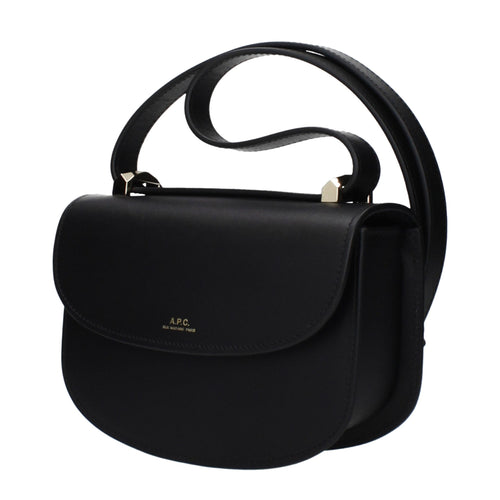 A.P.C. Schwarze Leder Schultertasche