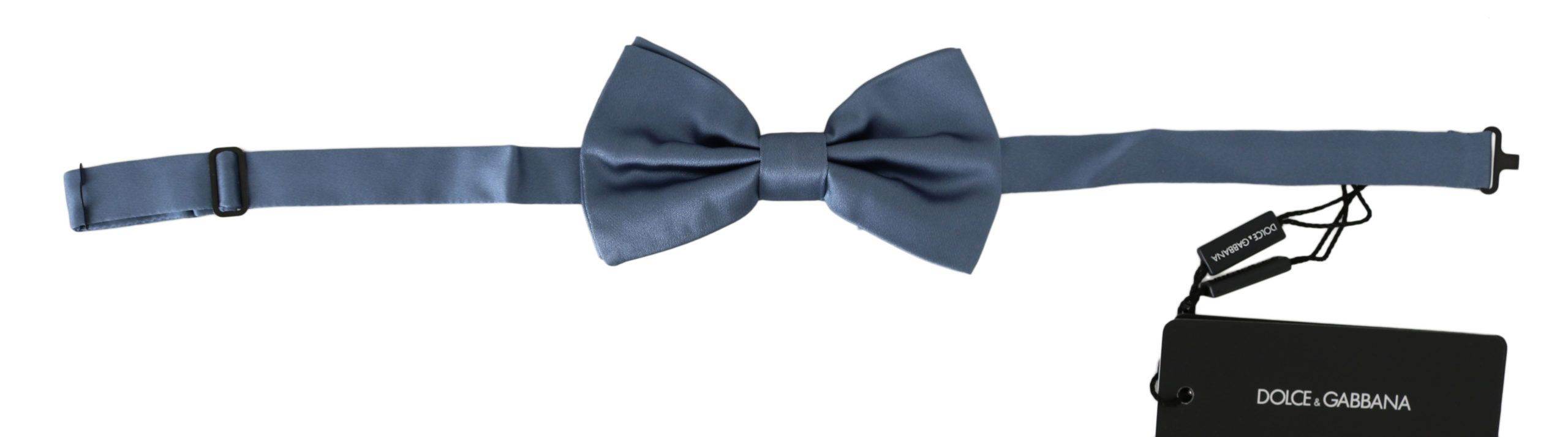 Dolce & Gabbana Elegante blaue Seidenfliege - Léoré