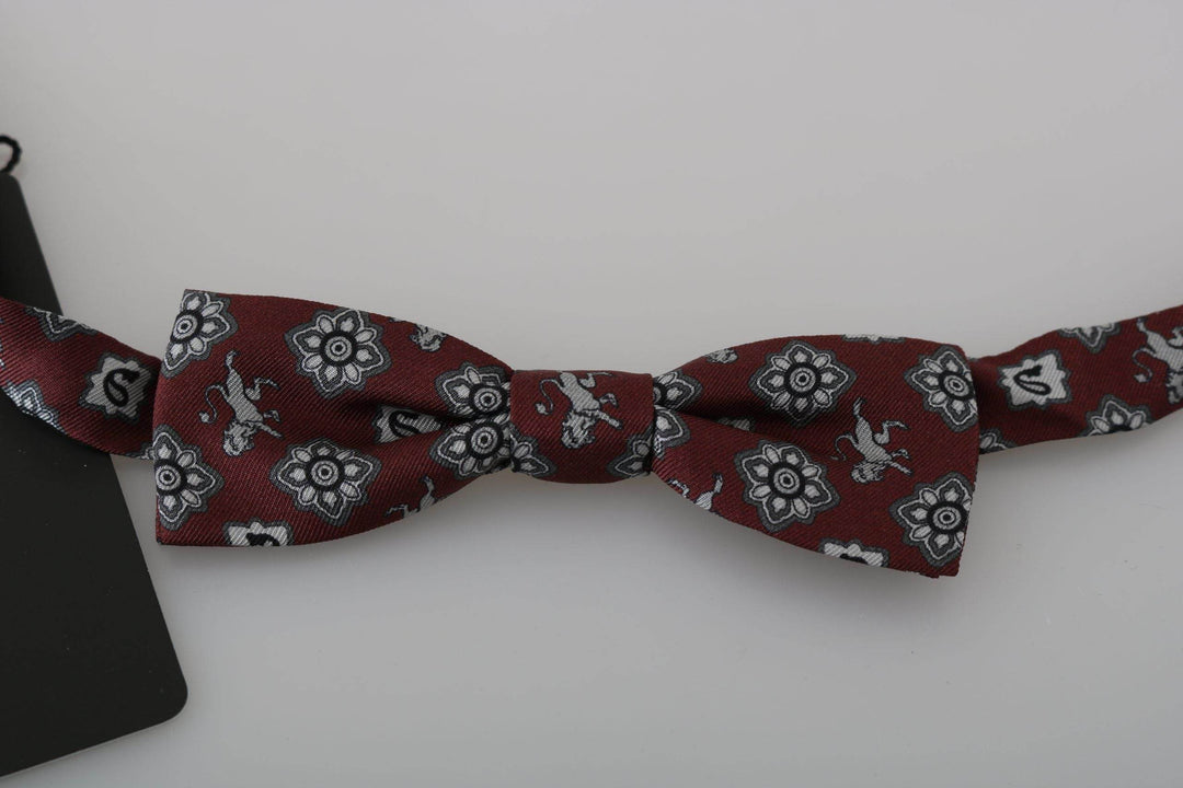 Dolce & Gabbana Elegante Seidenfliege in Bordeaux - Léoré