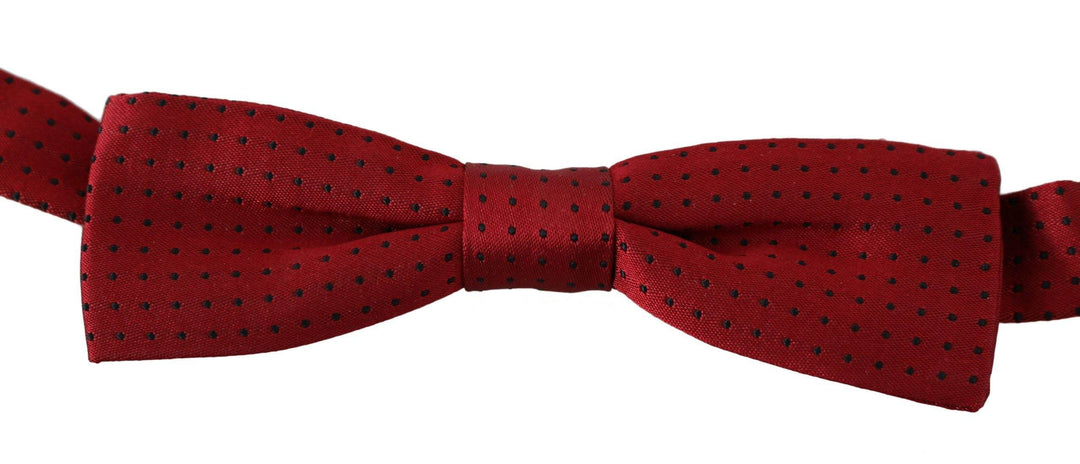 Dolce & Gabbana Elegante rot gepunktete Seidenfliege - Léoré