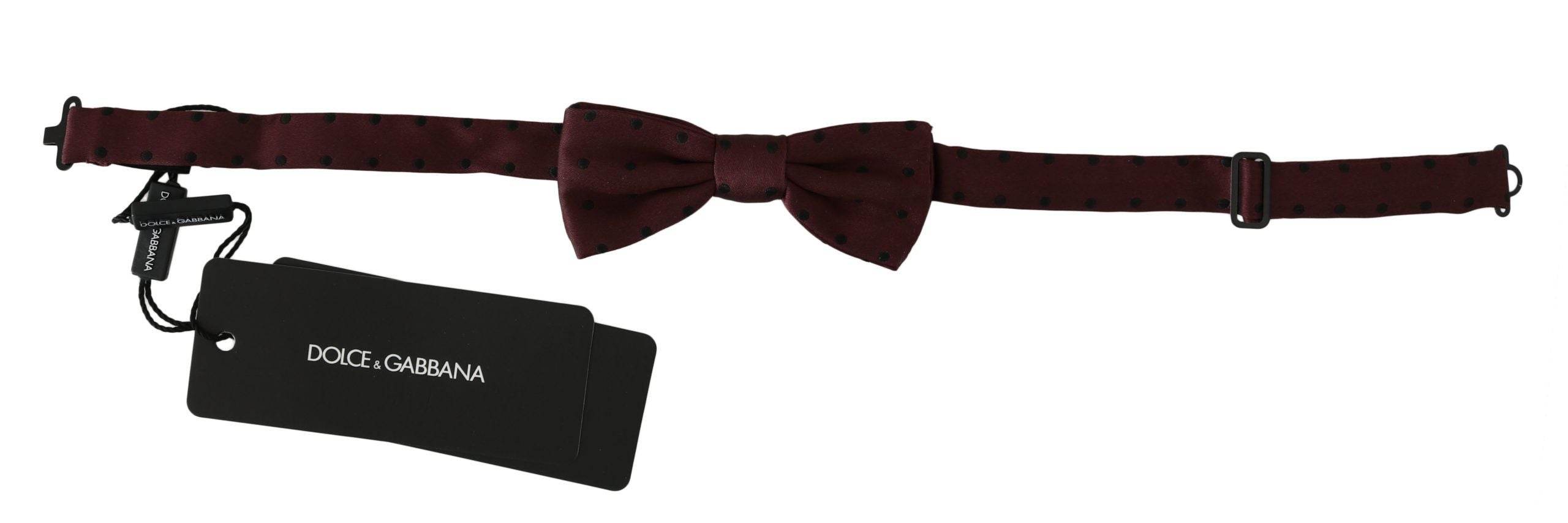 Dolce & Gabbana Elegante Seidenfliege lila gepunktet - Léoré