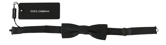 Dolce & Gabbana Elegante gemusterte Fliege aus grauer Seide - Léoré