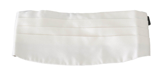 Dolce & Gabbana Eleganter gemusterter Kummerbund aus weißer Seide - Léoré