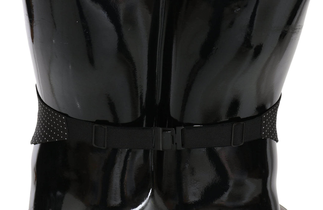 Dolce & Gabbana Eleganter schwarz gepunkteter Kummerbund aus Seide - Léoré
