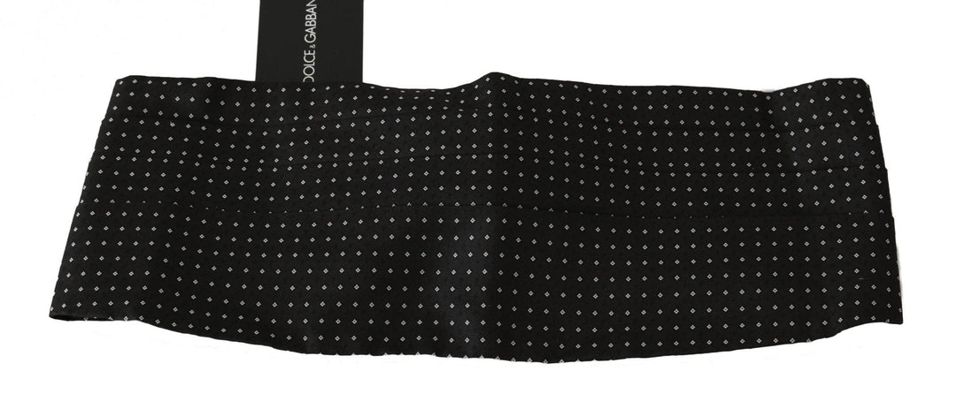 Dolce & Gabbana Eleganter schwarz gepunkteter Kummerbund aus Seide - Léoré