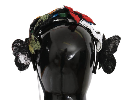 Dolce & Gabbana Elegantes florales Seidenstirnband Diadem - Léoré