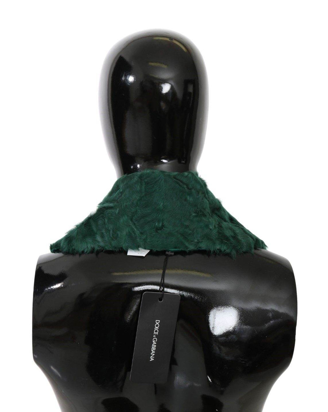 Dolce & Gabbana Eleganter Lammfellschal in sattem Grün - Léoré