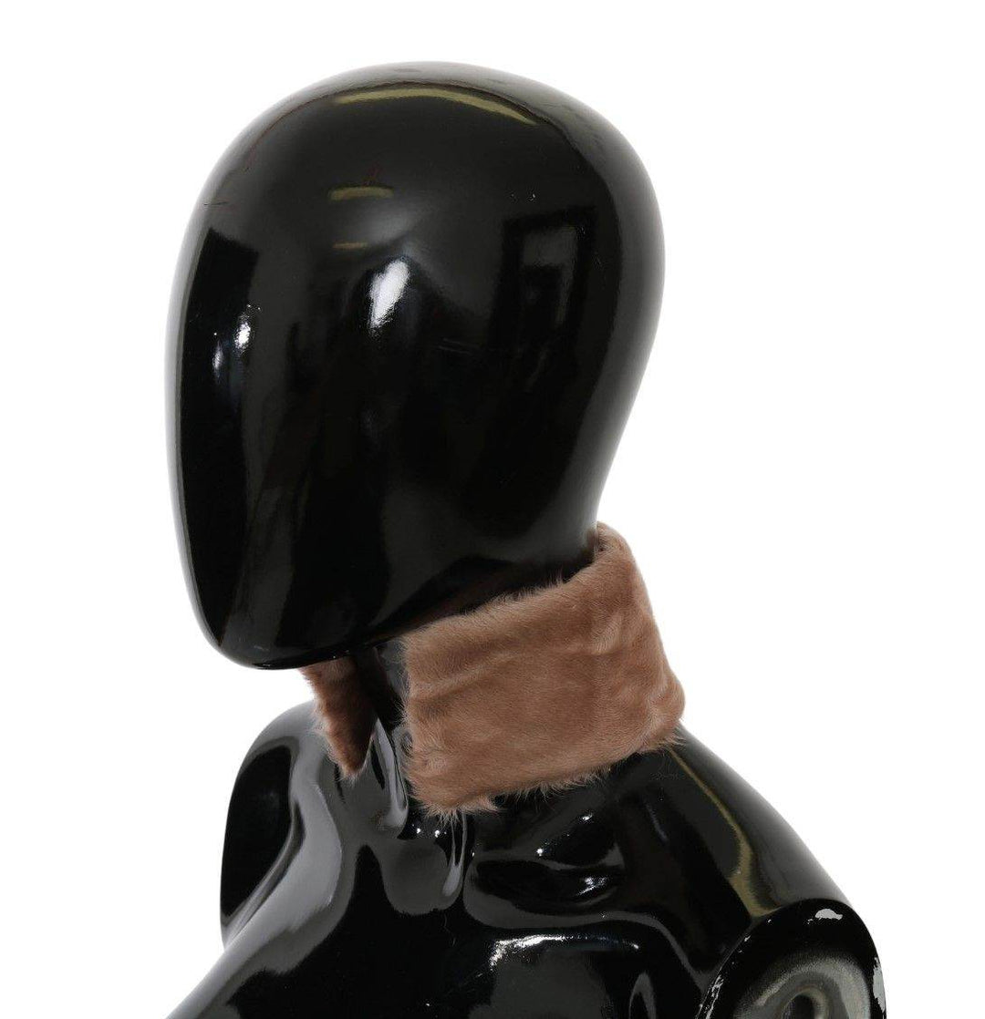Dolce & Gabbana Eleganter beigefarbener Lammfellschal - Léoré