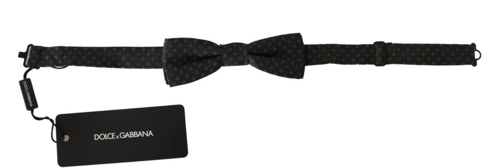 Dolce & Gabbana Elegante Seidenfliege mit grauem Muster - Léoré