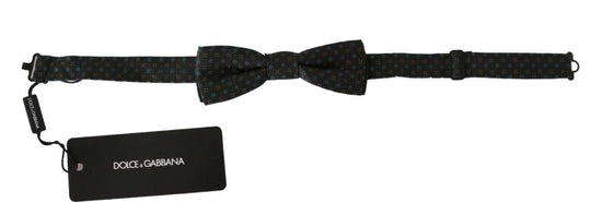 Dolce & Gabbana Elegante Seidenfliege mit grauem Muster - Léoré