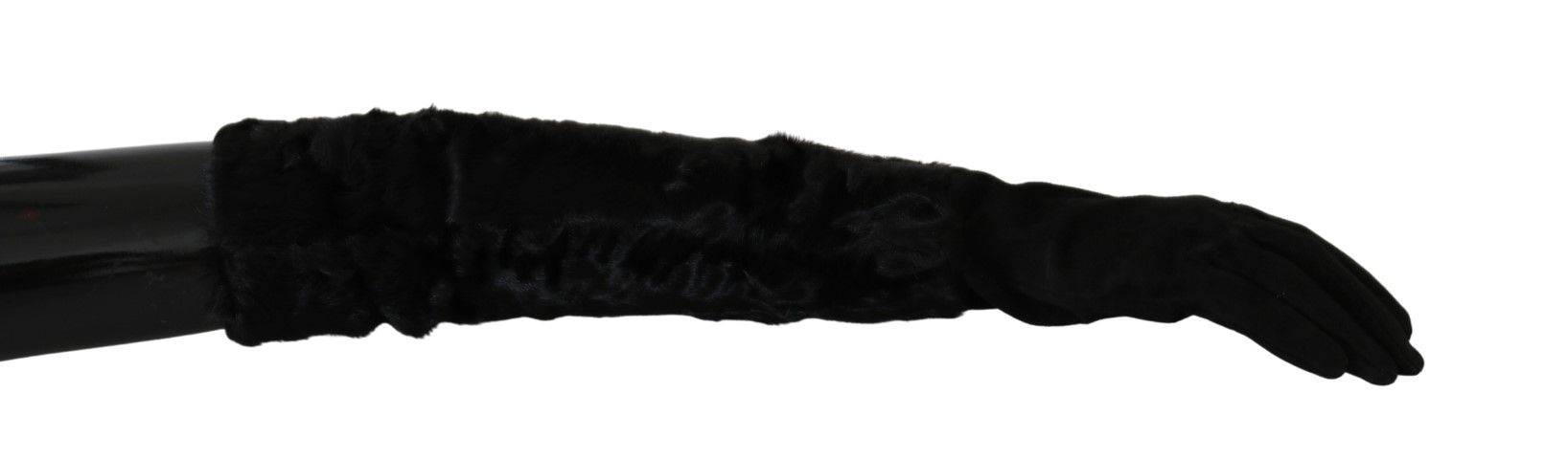 Dolce & Gabbana Elegante ellbogenlange Wildlederhandschuhe - Léoré