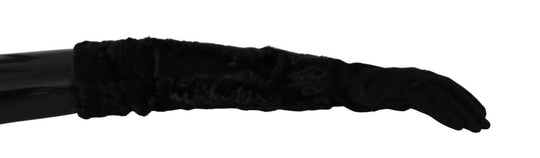 Dolce & Gabbana Elegante ellbogenlange Wildlederhandschuhe - Léoré