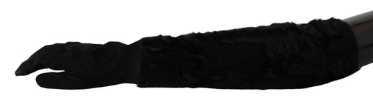 Dolce & Gabbana Elegante ellbogenlange Wildlederhandschuhe - Léoré