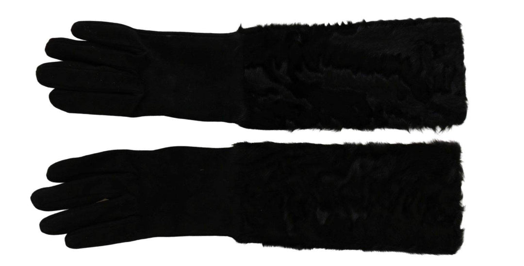 Dolce & Gabbana Elegante ellbogenlange Wildlederhandschuhe - Léoré