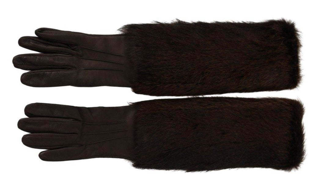 Dolce & Gabbana Elegante ellbogenlange Lederhandschuhe - Léoré
