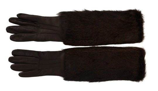 Dolce & Gabbana Elegante ellbogenlange Lederhandschuhe - Léoré