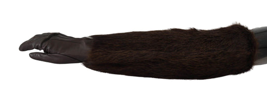 Dolce & Gabbana Elegante ellbogenlange Lederhandschuhe - Léoré