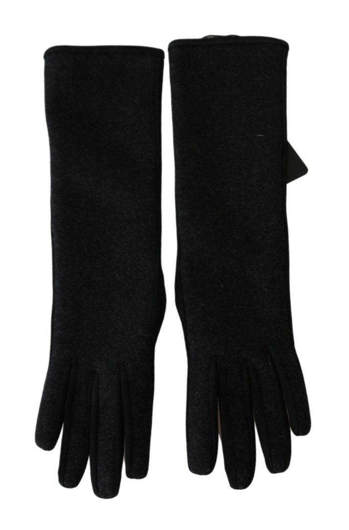 Dolce & Gabbana Elegante mittellange Wollhandschuhe in Schwarz - Léoré