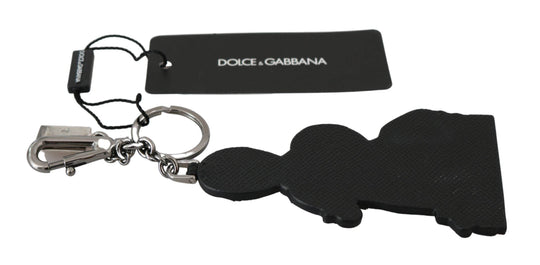 Dolce & Gabbana Eleganter dreifarbiger Leder-Schlüsselanhänger - Léoré