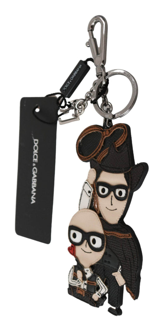 Dolce & Gabbana Schicker Leder-Schlüsselanhänger mit Messing-Akzenten - Léoré